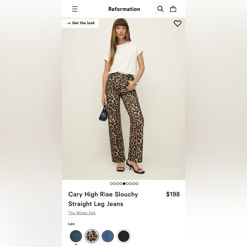 Reformation Cary High Rise Slouchy Straight Leg Jeans